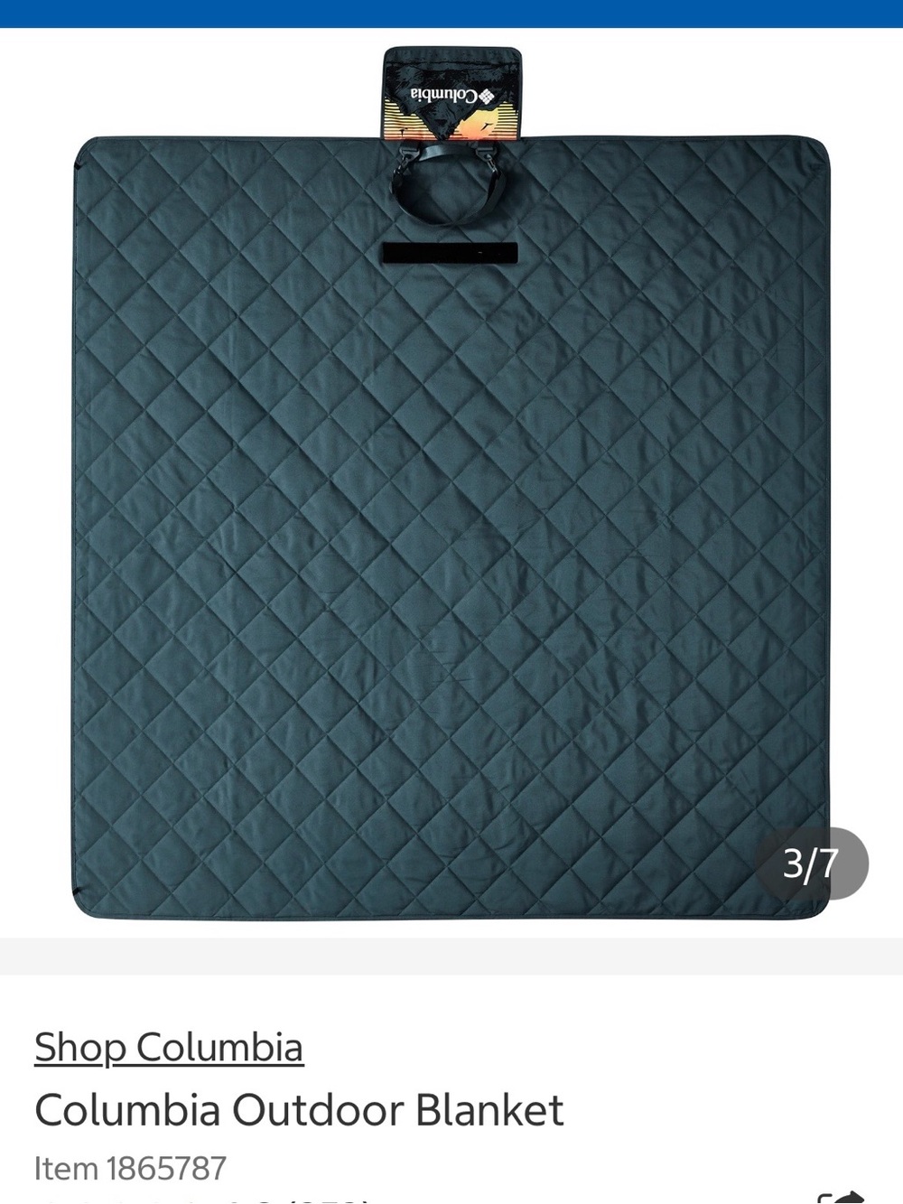 Columbia Outdoor Blanket Bag — Teal Mountain Print - Picture 3 of 8